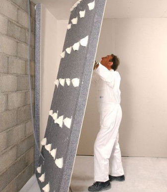 Doublage collé isolant + plaque de plâtre